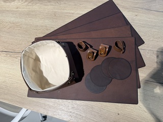 Lederen tafelset 15 delig, Served With Style, brown, 2026
